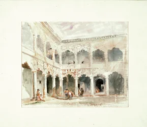 Hof des Infantado-Palastes in Guadalajara (Spanien)